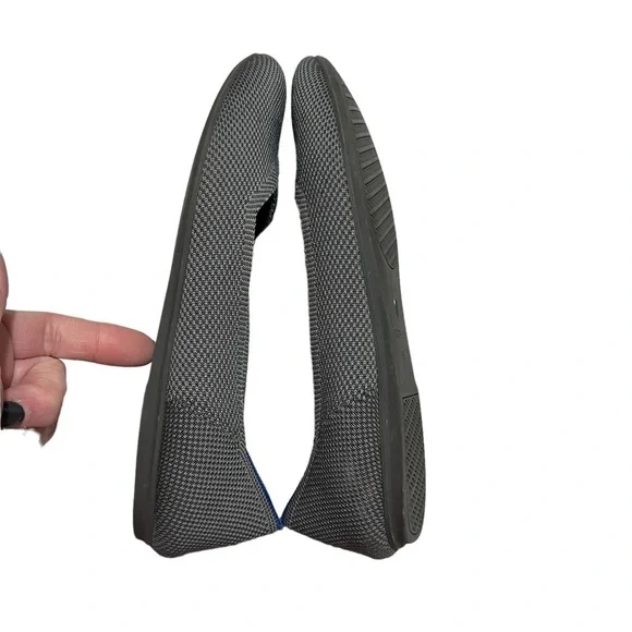 Rothy’s The Flat Slip On Ballet Shoes Gray Textile Size 8.5 Women’s - Picture 9 of 12